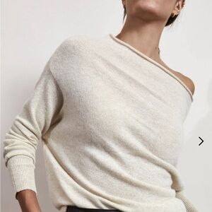 Brochu Walker Off-the-Shoulder Cream Sweater